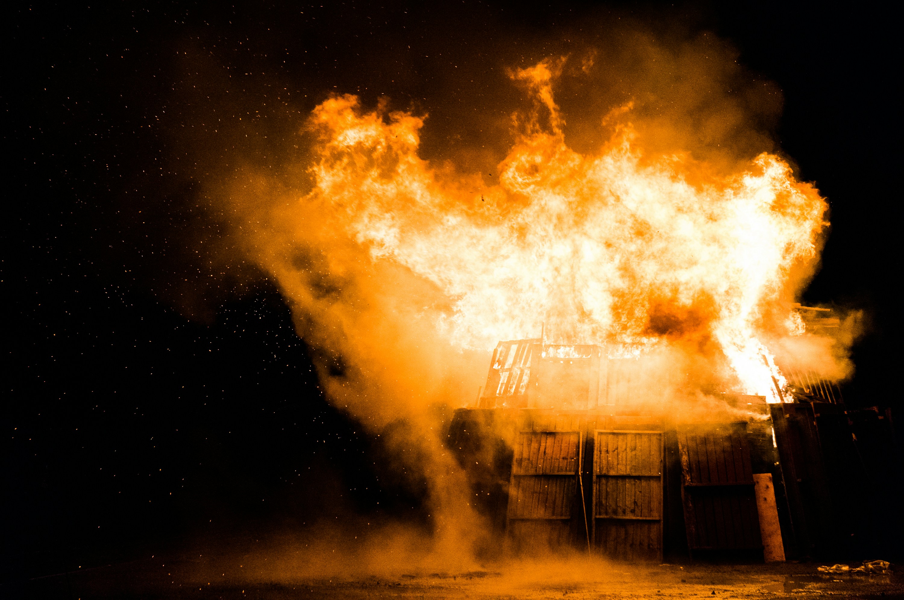 Photo by Stephen Radford — burning house